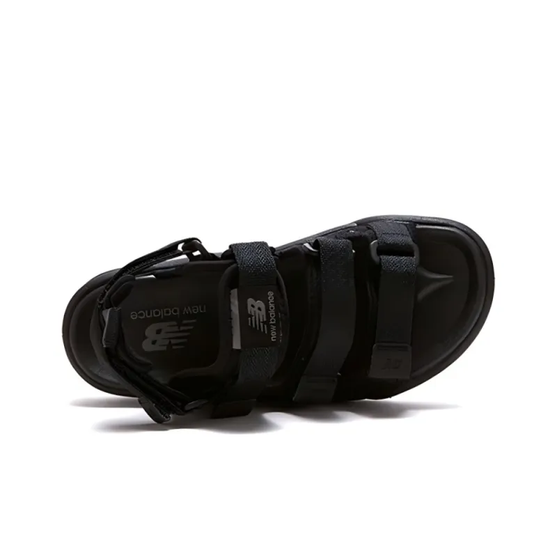New Balance Velcro Unisex Black Sandals-3
