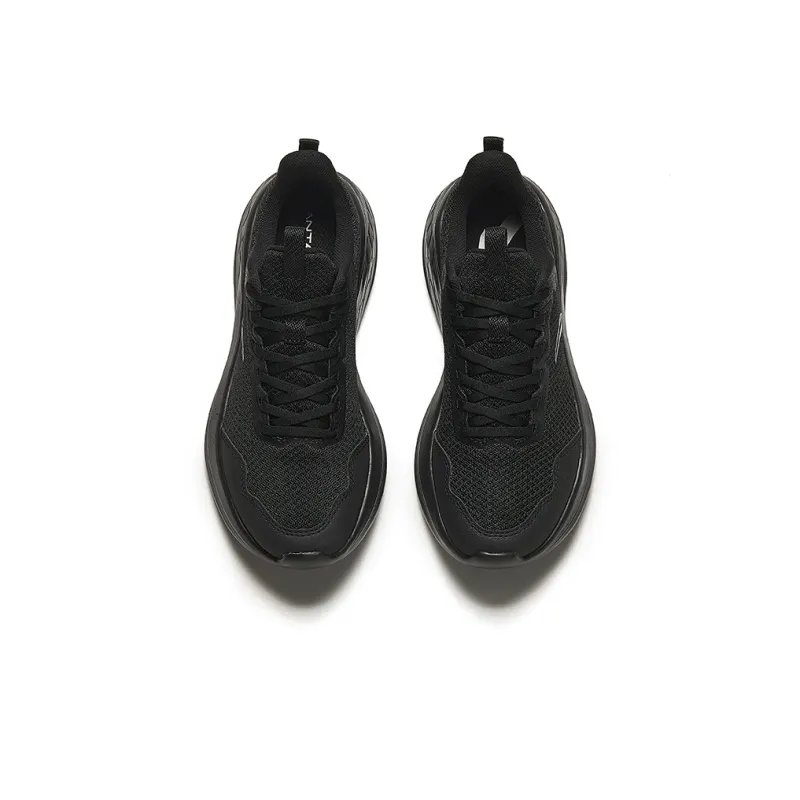 Anta Running Collection Cushioned Slip Resistant Low Top Casual Running Shoes Women's Black-2