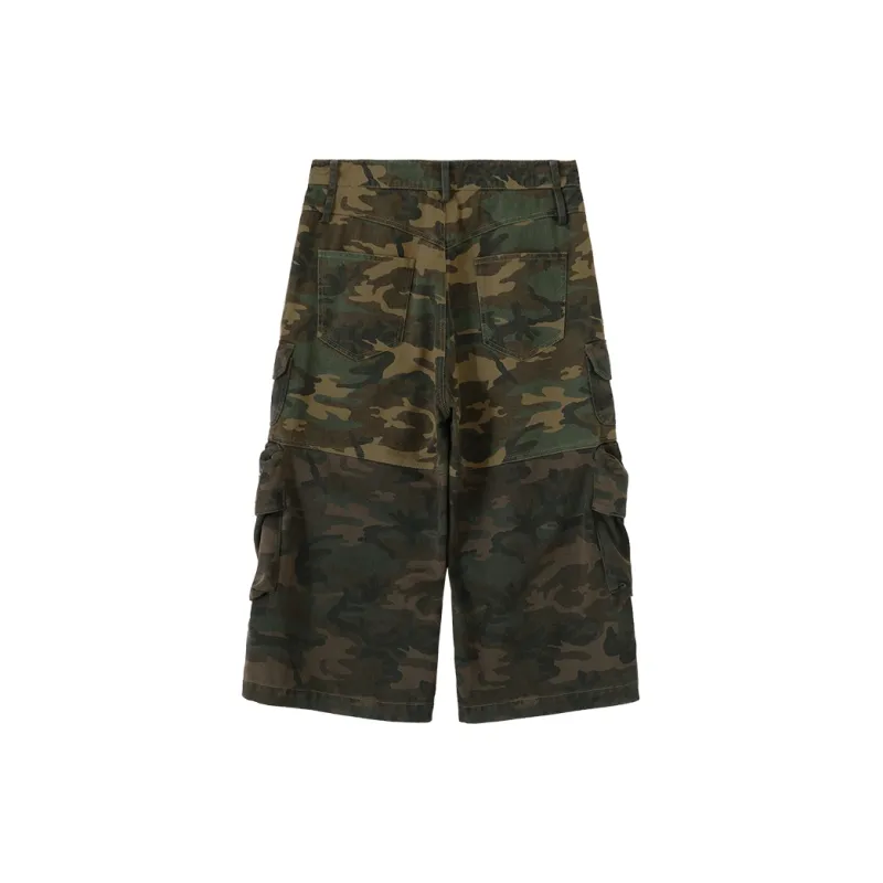 CONP Casual Pants Unisex Green Camouflage-1