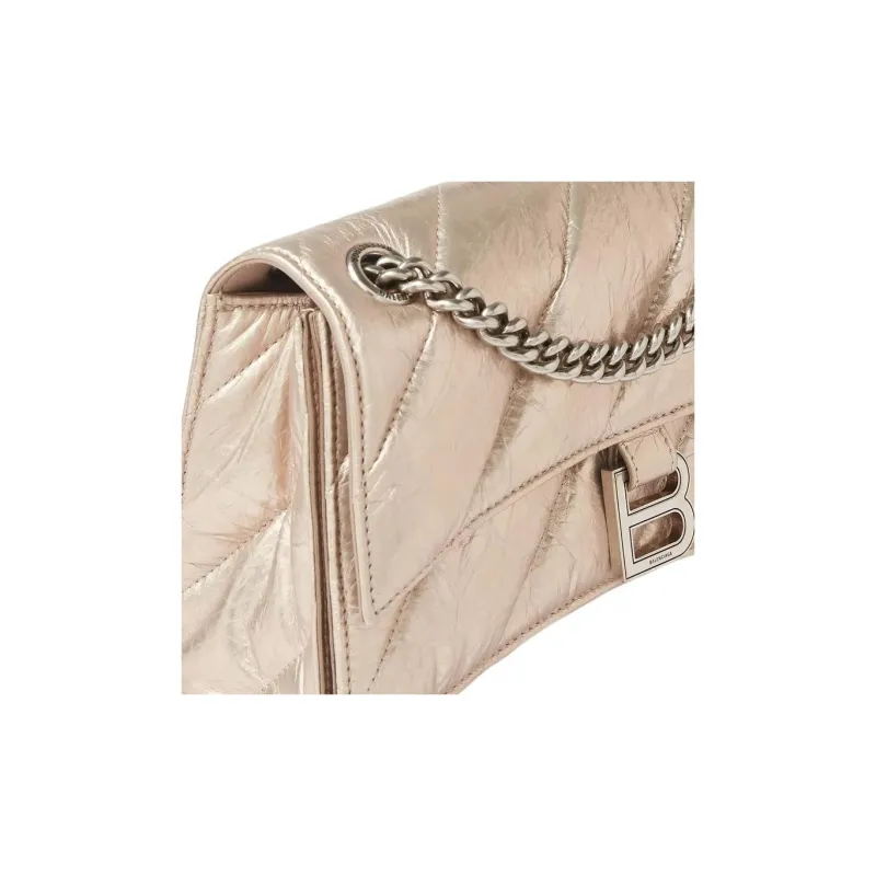 Balenciaga Crush Small Chain Shoulder Bag Women's Black-3