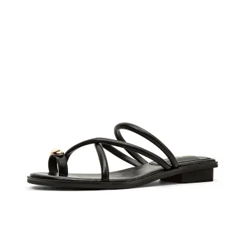 OMS Slide Slippers Women's Black/Beige