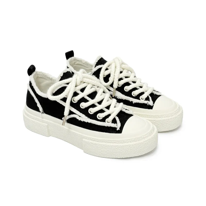 SLnU★3 Anti-Slip And Wear-Resistant Height Increasing Low-Top Canvas Shoes Unisex-15