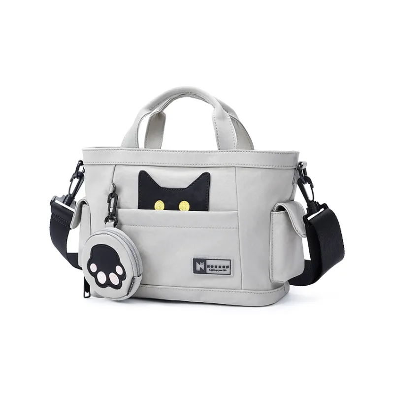 NOXXON Nylon Fabric Shoulder Bag Crossbody Bag Handbag Medium Size Women's Warehouse Gray-2