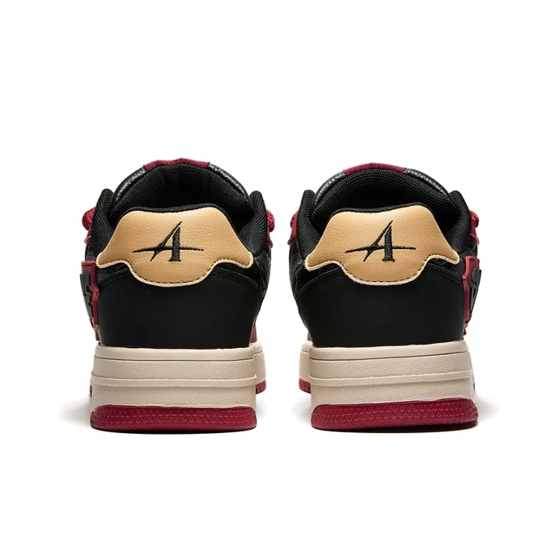 A1 Wine Shoes Coverage Wear-Resistant Low-Top Skateboard Shoes Unisex-4