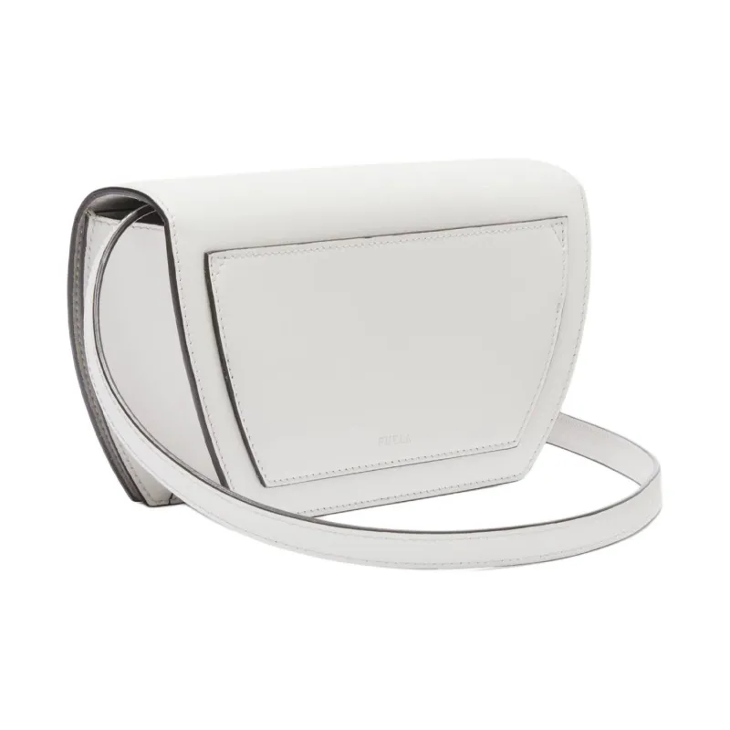 Furla Soft Calfskin Shoulder Bag, Crossbody Bag Mini Women's Cotton Candy White-1