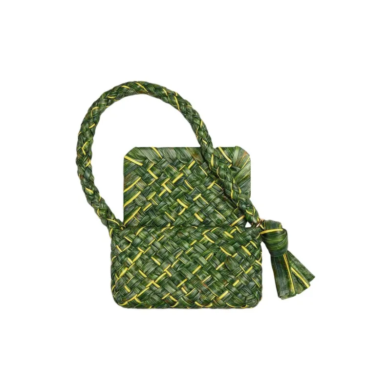 Bottega Veneta Calfskin Shoulder Bag Women's Seagrass Color-3