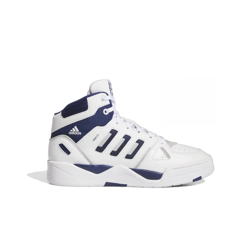 Adidas Midcity High Top Skateboard Shoes Men's White Blue-1