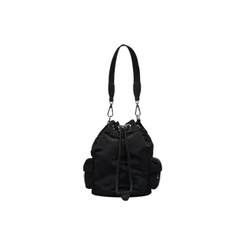 ZARA Polyamide Bucket Bags Shoulder Bags Women's Black