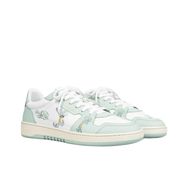 Squidward x Axel Arigato Dice Lo Low-Top Skateboard Shoes Men's White Green-2