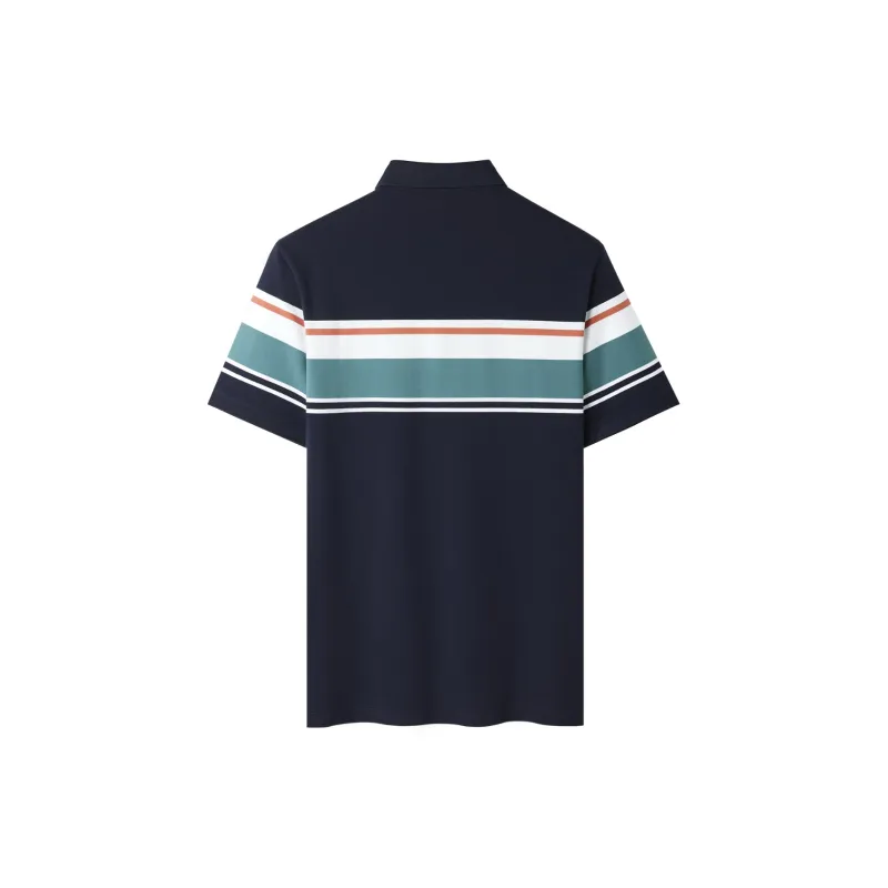 HLA Polo Shirts Men Navy Blue & J4-1