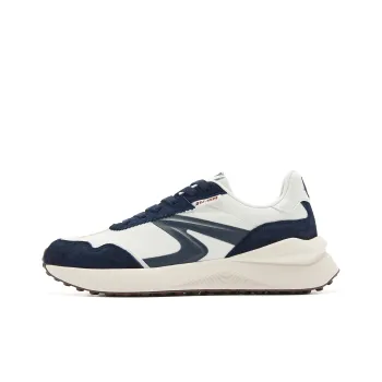 QIAODAN Strong Wind Blows Monologue Lightweight Rebound Low Top Casual Shoes Men's Nova Blue Ivory