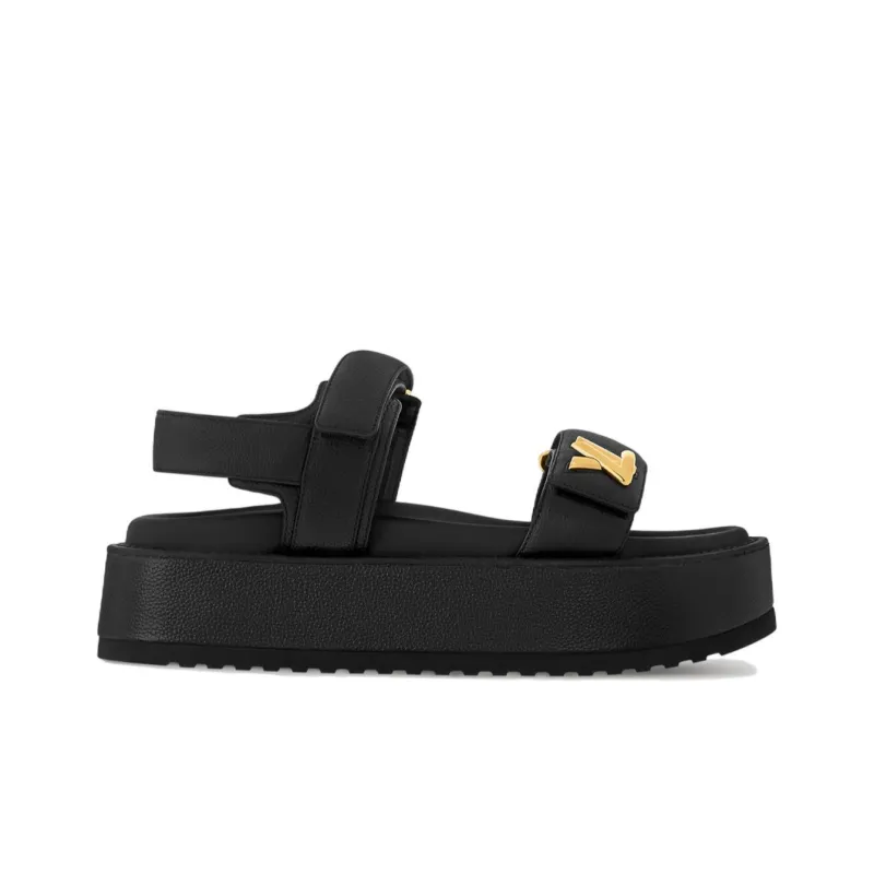LOUIS VUITTON Sunset Beach Sandals Women's Black-1