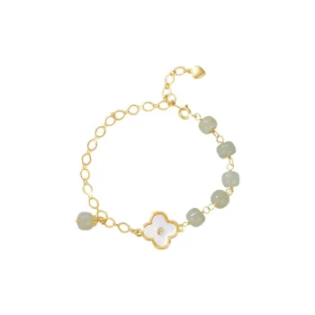 QIMEILA Hetian Jade Bracelets Green Jade Women's