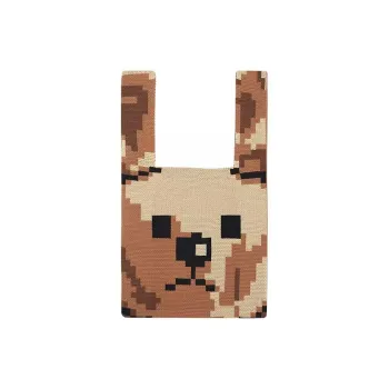 JOYRICH Knitted Fabric Wrist Woven Bag Unisex Brown