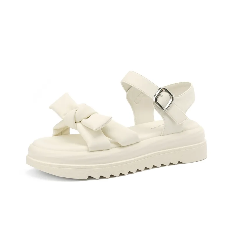 JOSINY Beach Sandals Women's Ecru/Yellow-1
