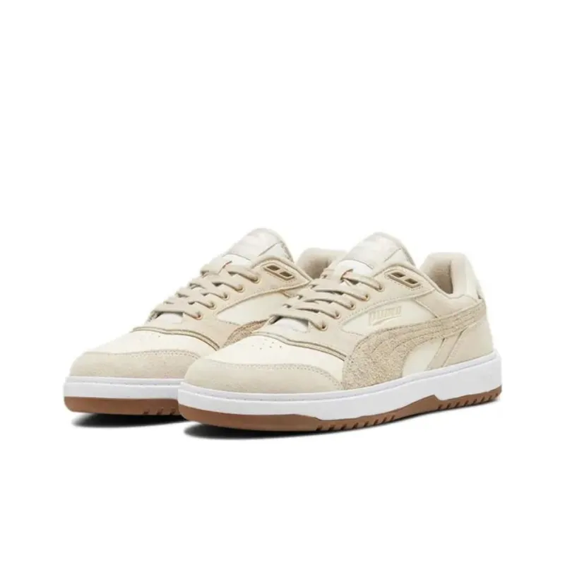 PUMA Doublecourt Wear Resistant Low Top Skateboard Shoes Unisex Light Yellow-2