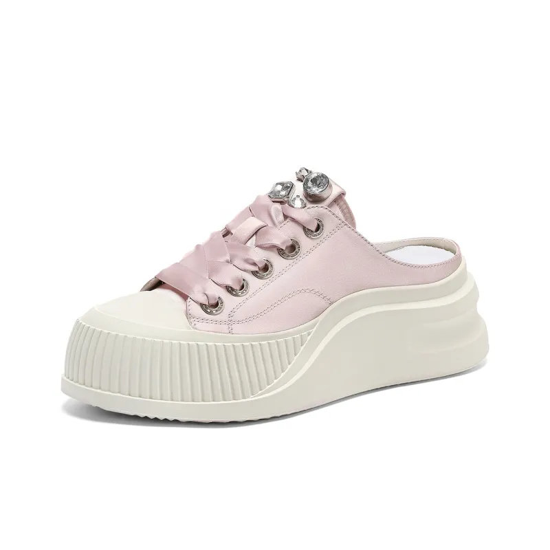 C°BANNER Canvas Shoes Women's Low Top Pink-1