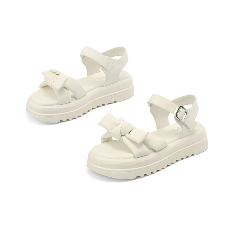 JOSINY Beach Sandals Women's Ecru/Yellow-3