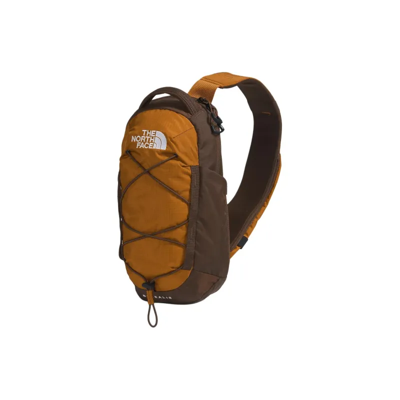 THE NORTH FACE Recycled Nylon Crossbody Bag Shoulder Bag Unisex Wooden Brown With Small Coffee Brown Accents-1