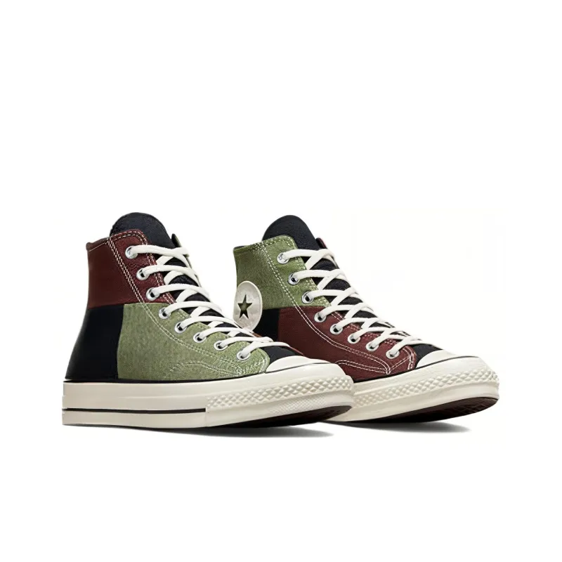 Converse Chuck 70 High 'Crafted Patchwork Trolled Green Earth Brown'-2