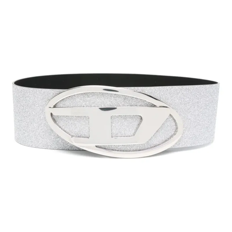DIESEL B-1dr 80 Glitter-embellished Wide Belt-0