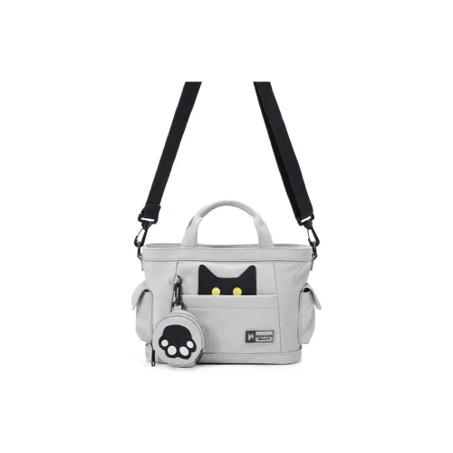 NOXXON Nylon Fabric Laptop Bag Handbag Crossbody Bag Medium Size Women's Warehouse Gray