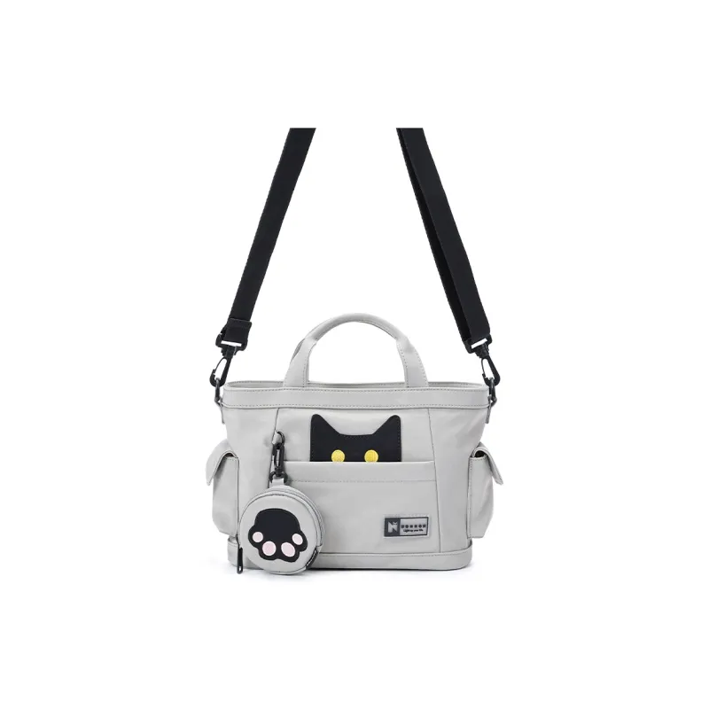 NOXXON Nylon Fabric Shoulder Bag Crossbody Bag Handbag Medium Size Women's Warehouse Gray-0