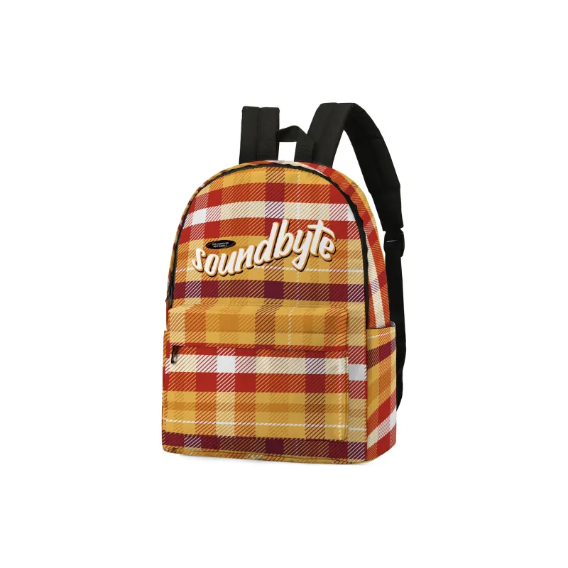 Soundbyte Polyester Backpack Laptop Bag Unisex Orange-1