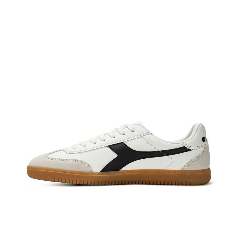 Diadora Anti Slip Wear Resistant Low Top Skateboard Shoes Unisex White-0