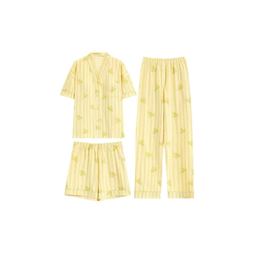MADALLO Pajama Set Women's Beige Yellow