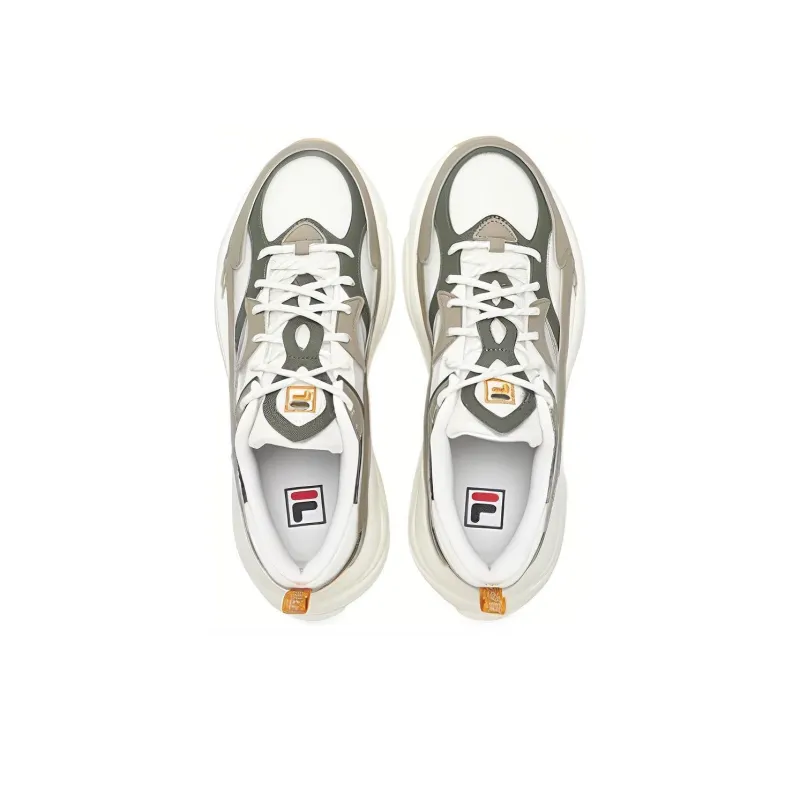 FILA MARS 1S Mars Cushioning Anti-Slip And Wear-Resistant Breathable Rebound Low-Top Casual Shoes Men's White Green-2
