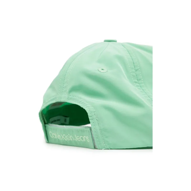 CK/Calvin Klein Recycled Polyester Baseball Caps Kids' Aqua Green-2
