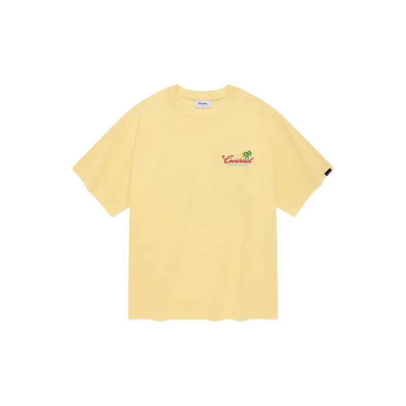 COVERNAT SS24 T Shirt Unisex Light Yellow-1