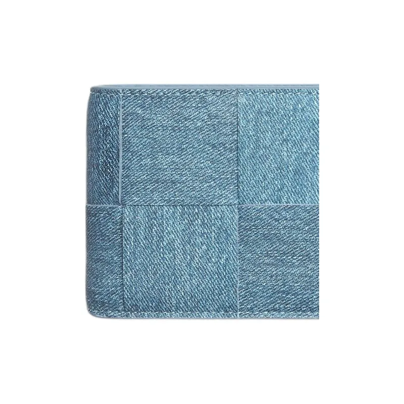 Bottega Veneta CASSETTE Lambskin Card Holder, Wallet Men's Blue-3