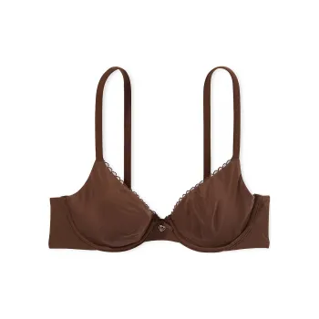 Victoria's Secret BODY By VICTORIA Collection 8442 Push Up Invisible Lift Unlined Smooth Bra Women's Coffee