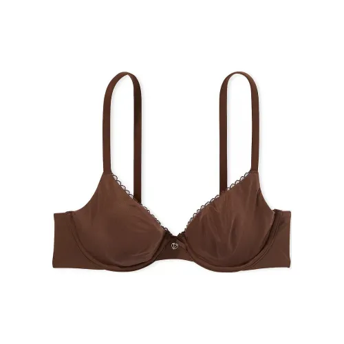 Victoria's Secret BODY By VICTORIA Collection 8442 Push Up Invisible Lift Unlined Smooth Bra Women's Coffee