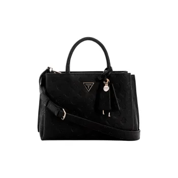GUESS Artificial Leather Tote Bag Shopping Bag Portable Crossbody Bag Shoulder Bag Women's Black