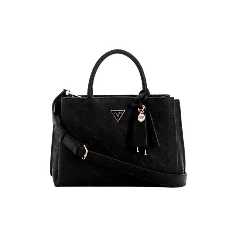 GUESS Artificial Leather Tote Bag Shopping Bag Portable Crossbody Bag Shoulder Bag Women's Black-0