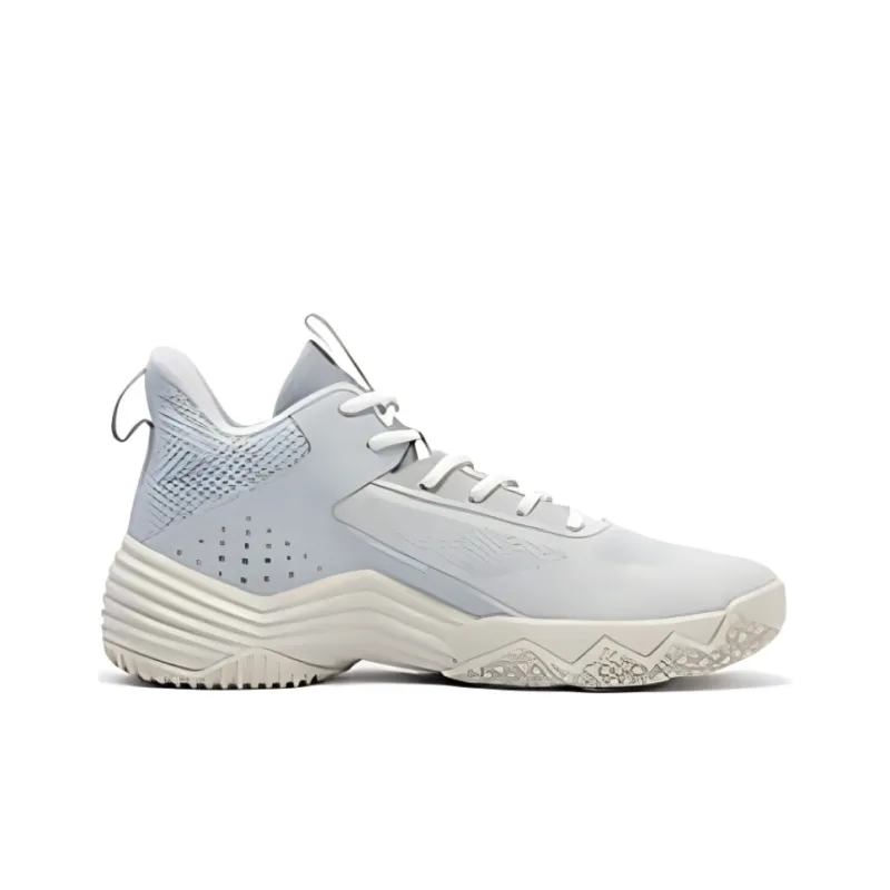 361° Cushioning, Slip Resistant, Abrasion Resistant, Breathable, Rebound Low Top Basketball Shoes Men's Light Gray-1