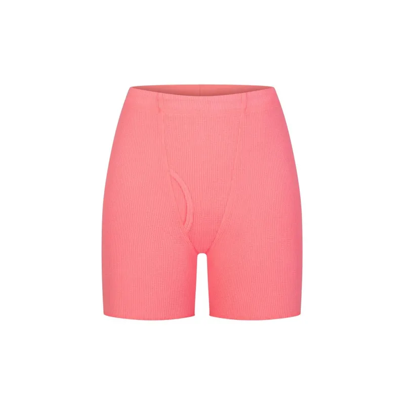 SKIMS WAFFLE BOXER Boxer Shorts Women's CORAL/Coral-0
