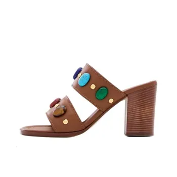 GIANVITO ROSSI 90mm Beaded Leather Mules