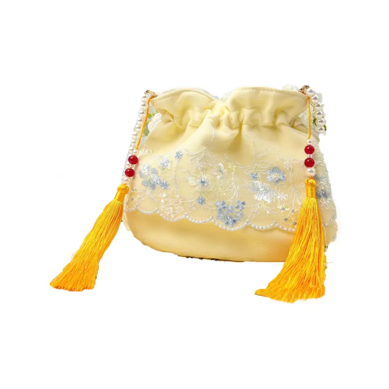 Boniu Polyester Hanfu Bag, Traditional Chinese Style Bag, One Shoulder Handbag Women's-2