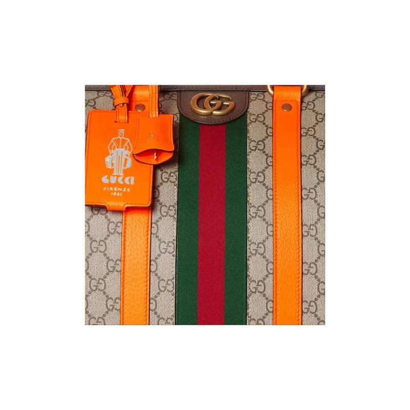 GUCCI Canvas With Leather Canvas Bag Shoulder Bag Crossbody Bag Handbag Travel Bag Women's-7