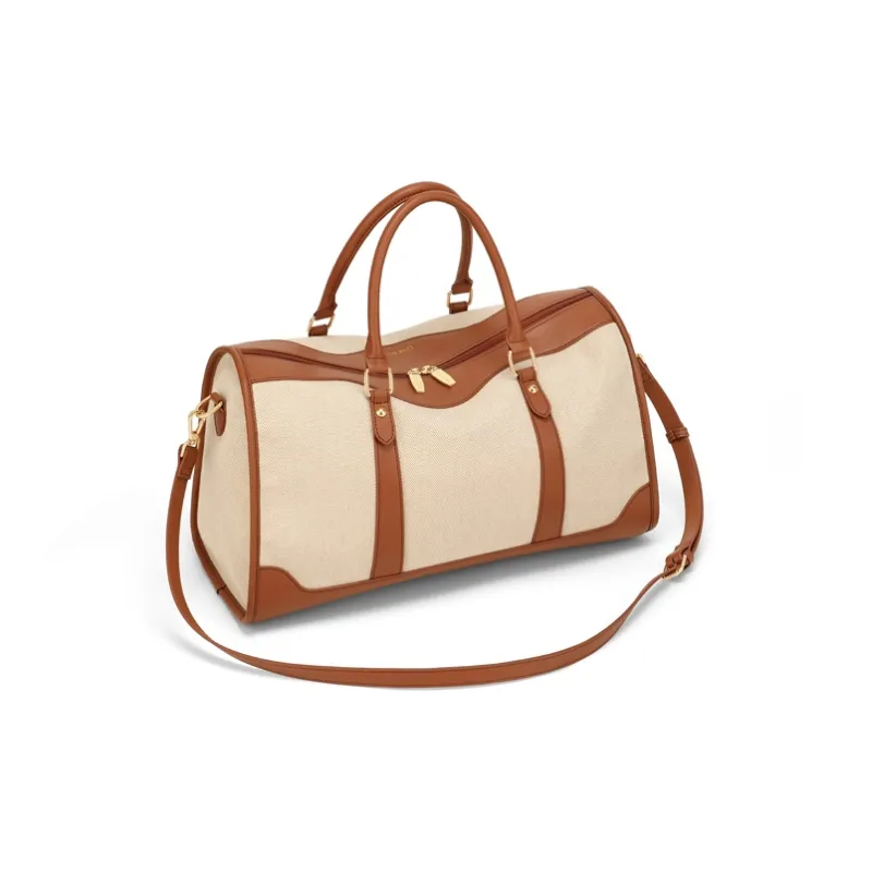 Simvay Clos Fabric With Synthetic Leather Handbag Crossbody Bag Travel Bag Regular Women's Apricot-2