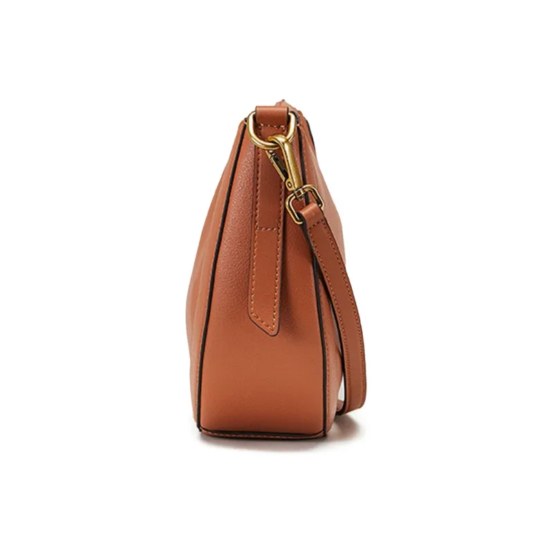 PIERRE CARDIN Cow Leather Vintage Style Shoulder Bag, Crossbody Bag Women's Brown-3