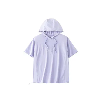 Anta Variety Training Collection Drop Shoulder Sleeve T Shirt Women's Fairy Bean Purple