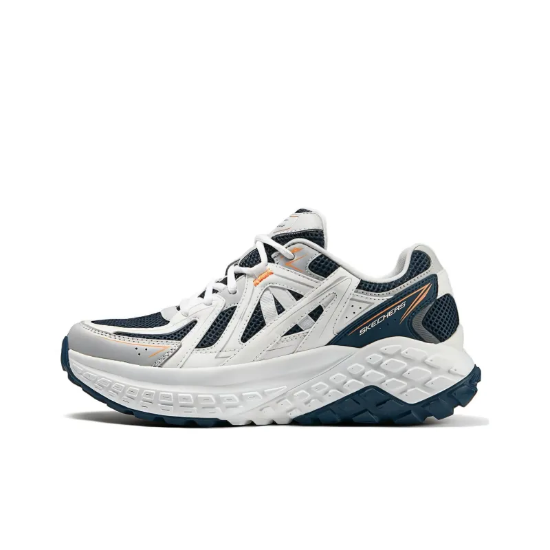 Skechers Sport Durable Breathable Low Top Casual Running Shoes Men's White Blue-0