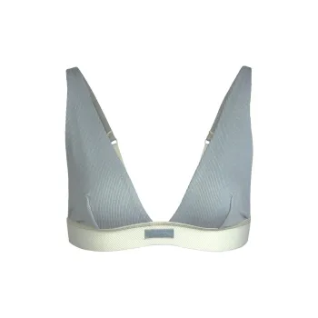 SKIMS COTTON RIB PLUNGE BRALETTE Bra Women's MINERAL/Mineral