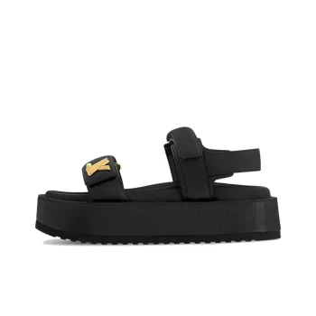 LOUIS VUITTON Sunset Painted Series Beach Sandals Women's Black