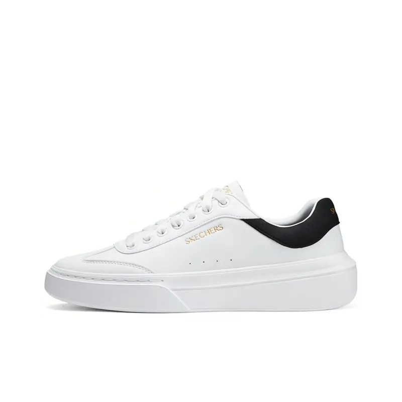 Skechers Court Classics Slip Resistant Low Top Skateboard Shoes Men's White-0